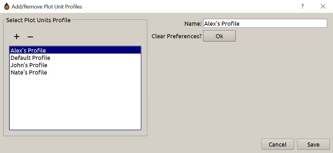 Example Plot Profile Creation